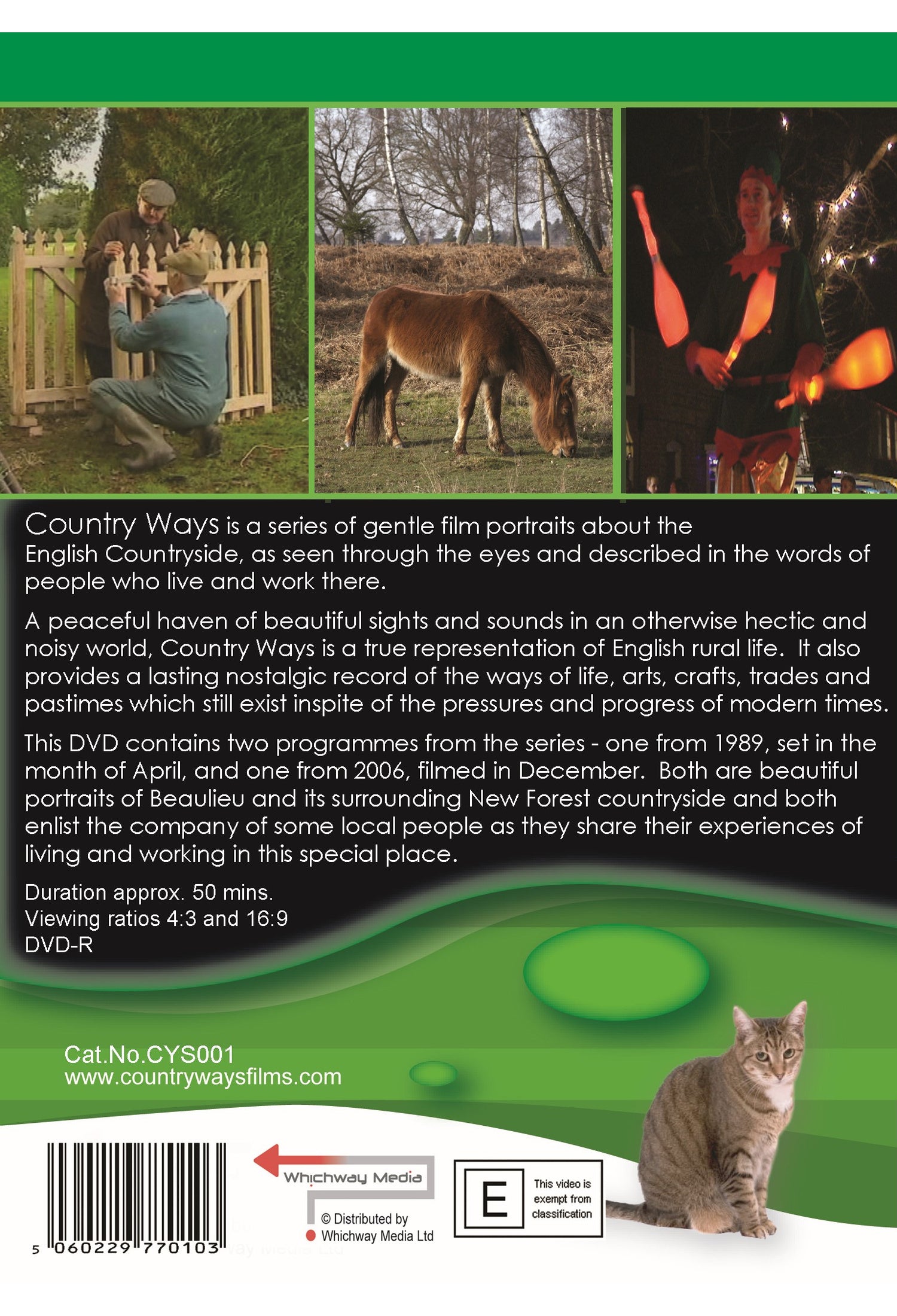 Country Ways - Beaulieu DVD — back cover